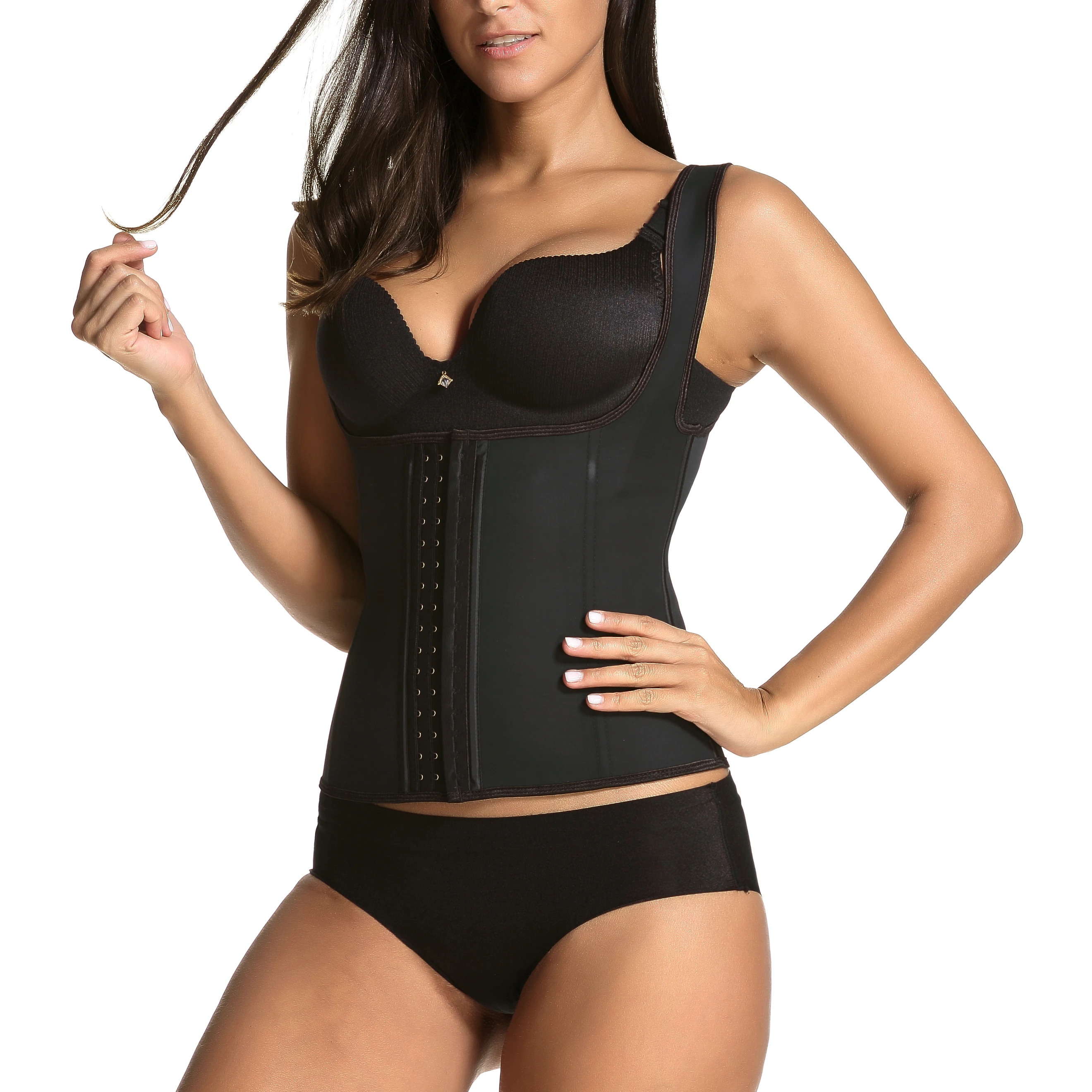 

Women Waist Trainer Vest with Hook Neoprene Sauna Vest For Wegith Lost, Skin color, black color or custom color