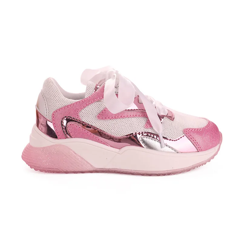 

Pink Sneaker Style Breathable Mesh Casual School Youth Little Girls' Sports Shoes
