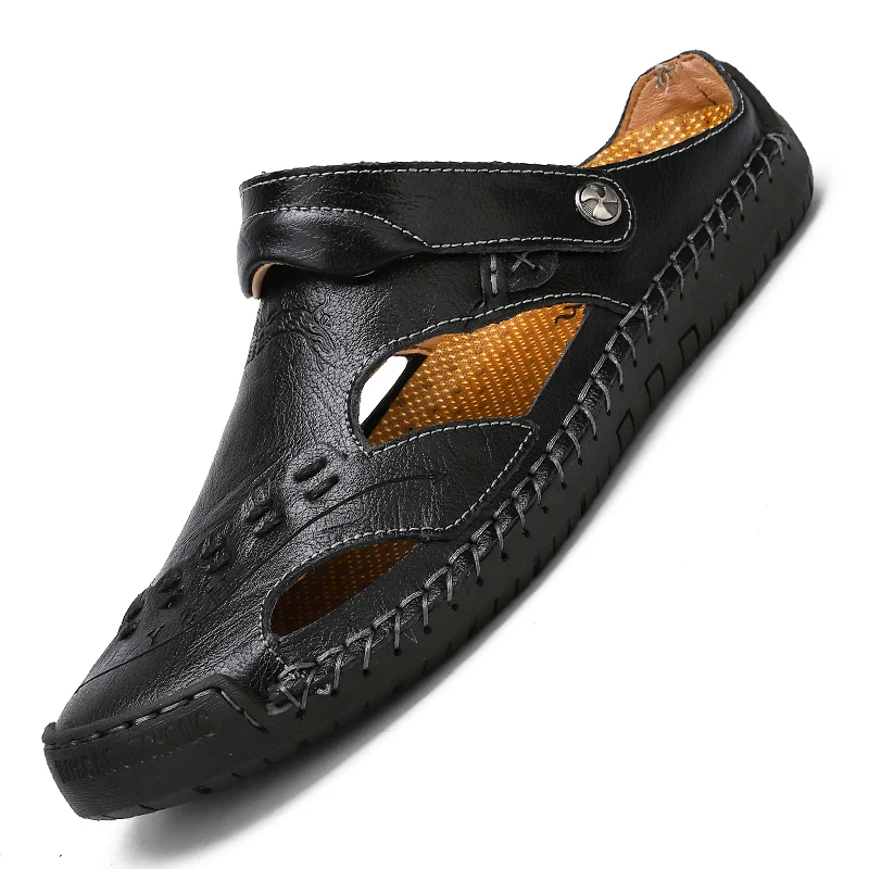 

Top quality Casual Shoes Leather Loafers Breathable Sandals Walking Slip on Shoes, As photo