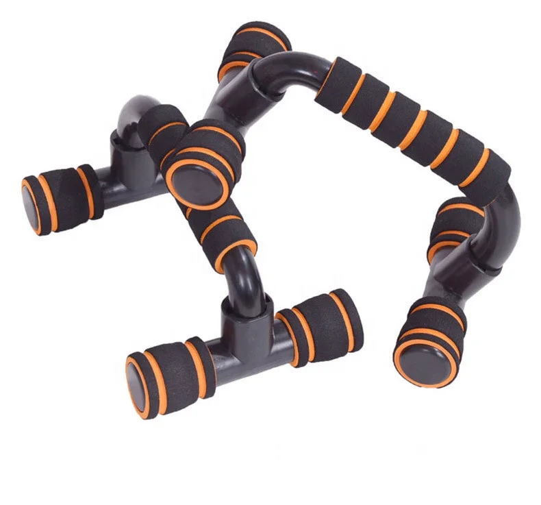 

Wholesale portable H-shape push-up bar push up stands indoor fitness equipment push up handles, Bar with different color foam handle