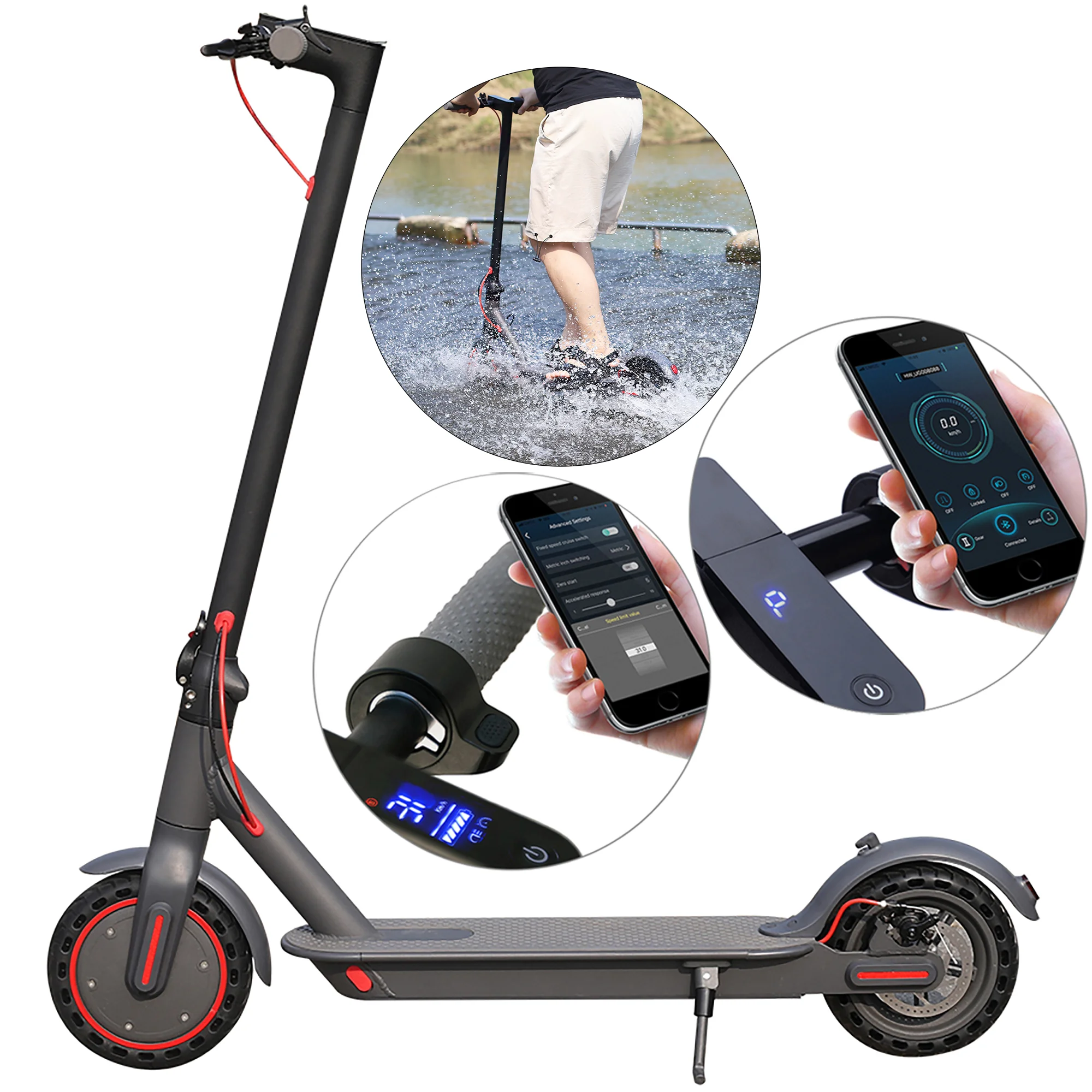 

EU warehouse Europe drop shipping cheapest aovo e scooters m365 pro With Smart APP Foldable Adult Electric Scooter, Black