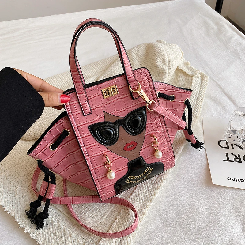 

Wholesale purses and handbags 2022 designer new women hand bags fashion funny pattern crocodile pattern shoulder ladies bag, Customized color