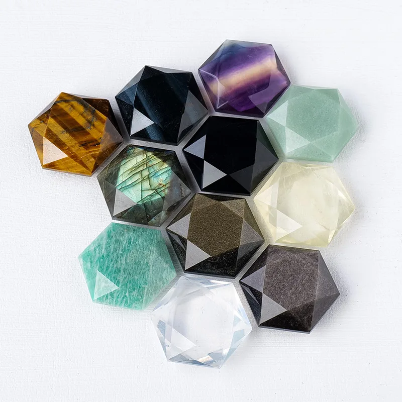 

Natural Energy Crystal Star Crystal Hexagonal Hexagon Star Crystal craft gift