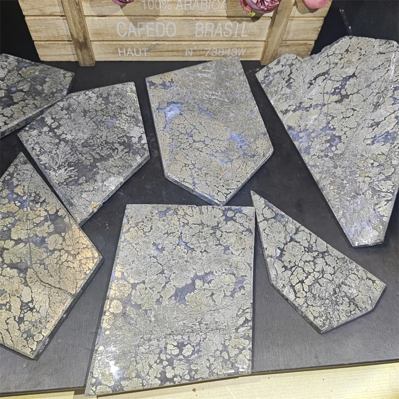 Wholesale Free Size Marcasite Agate Slab Natural Crystal Healing Stones for Decoration