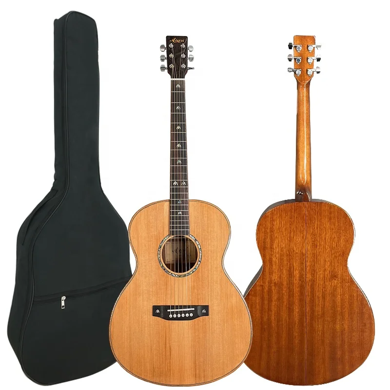 Aiersi Mahogany Guitar Body Solid Cedar Top High End Acoustic Guitar Special Custom Made for Customers