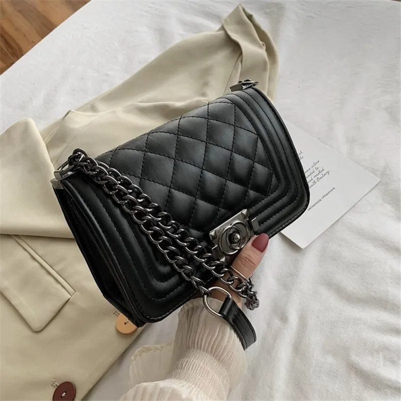 

Bg-0004 2022 Fashion Chain Lock One-Shoulder Small Bag Fashion Cross-Body Gift Ladies Hand Bags Handbag For Women, 4 colors