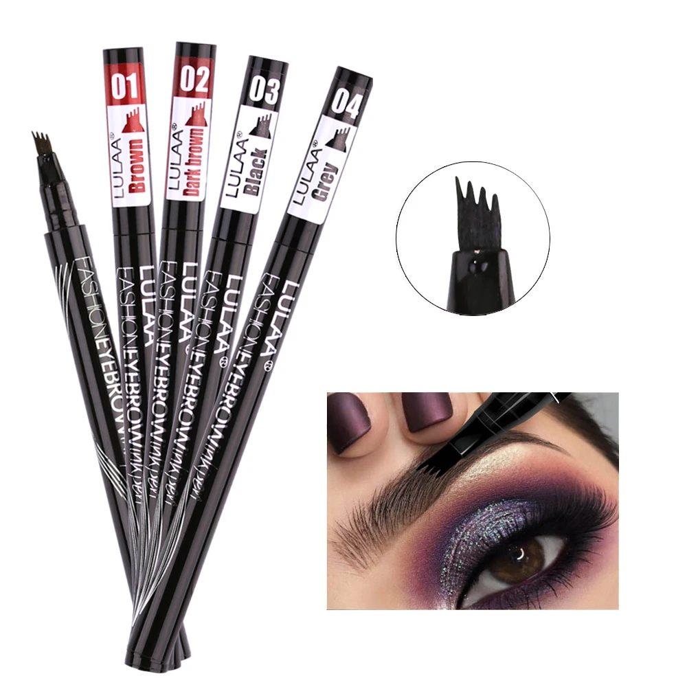 

Wholesale Natural Eyebrow Pencil Long Lasting Waterproof Brow Gel Lapiz de Ceja Eyebrows Makeup Tools Tattoo Liquid Eyebrow Pen, Black, gray, brown