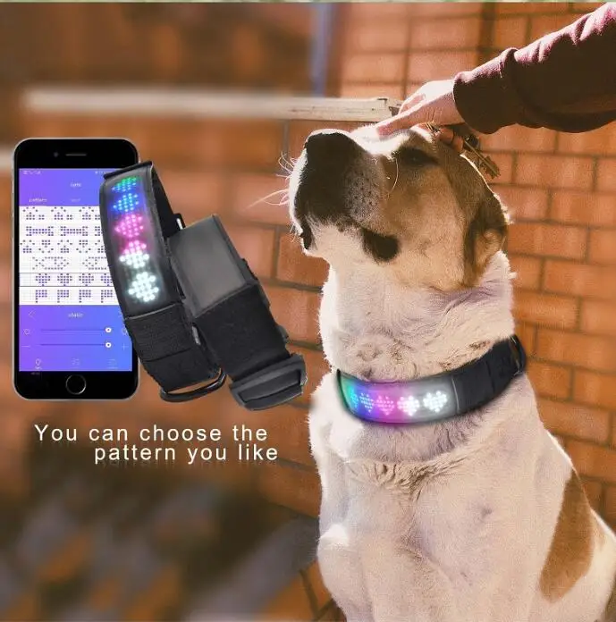 

LED Lights Dog Pets Collars Adjustable Glow In Night Luxury Safe Luminous Flashing Necklace Pet Supplies, Rgb light