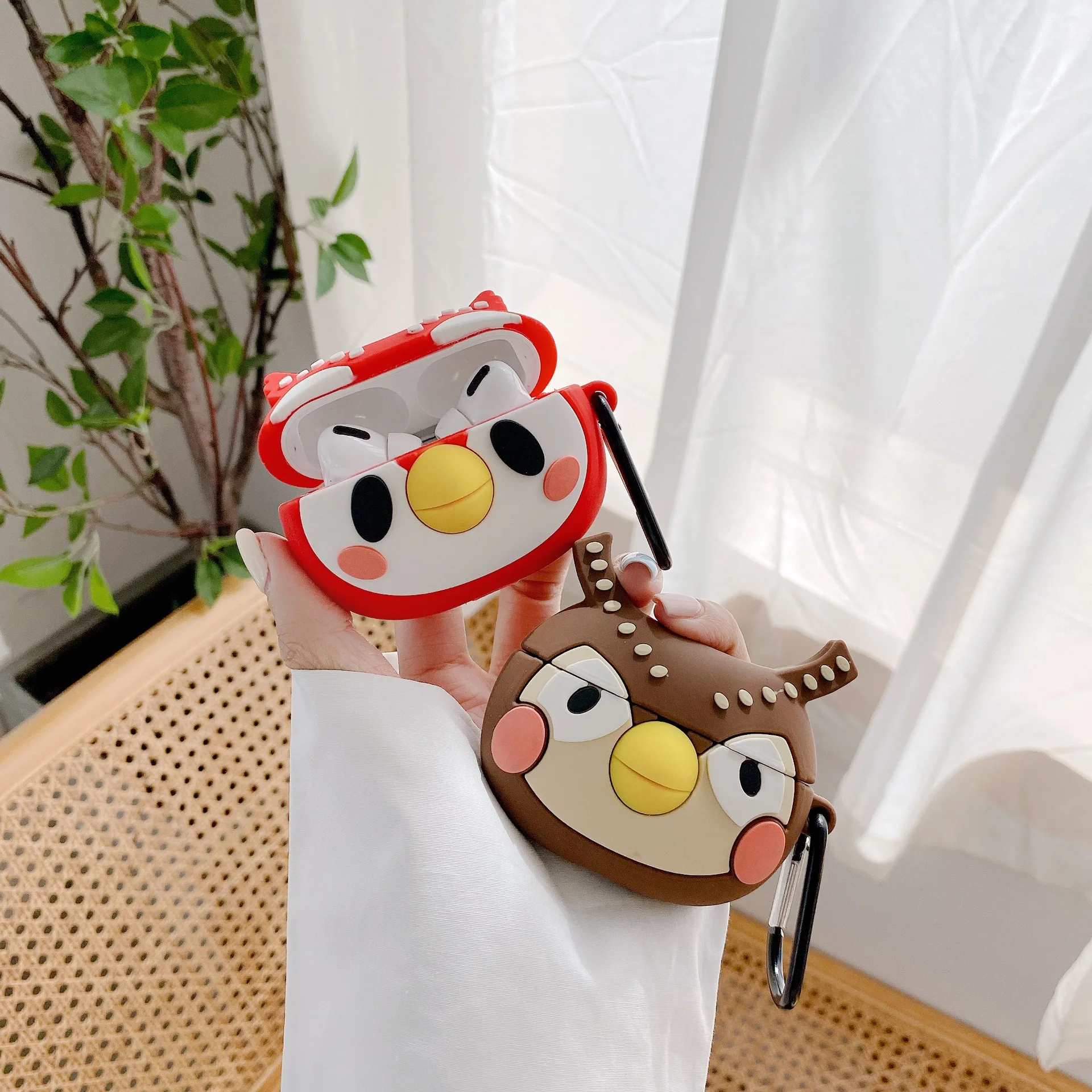 

Wireless Headset Case for Airpods 1 2 Cartoon Blathers Owl Animals Lovely Free Shipping, Pink
