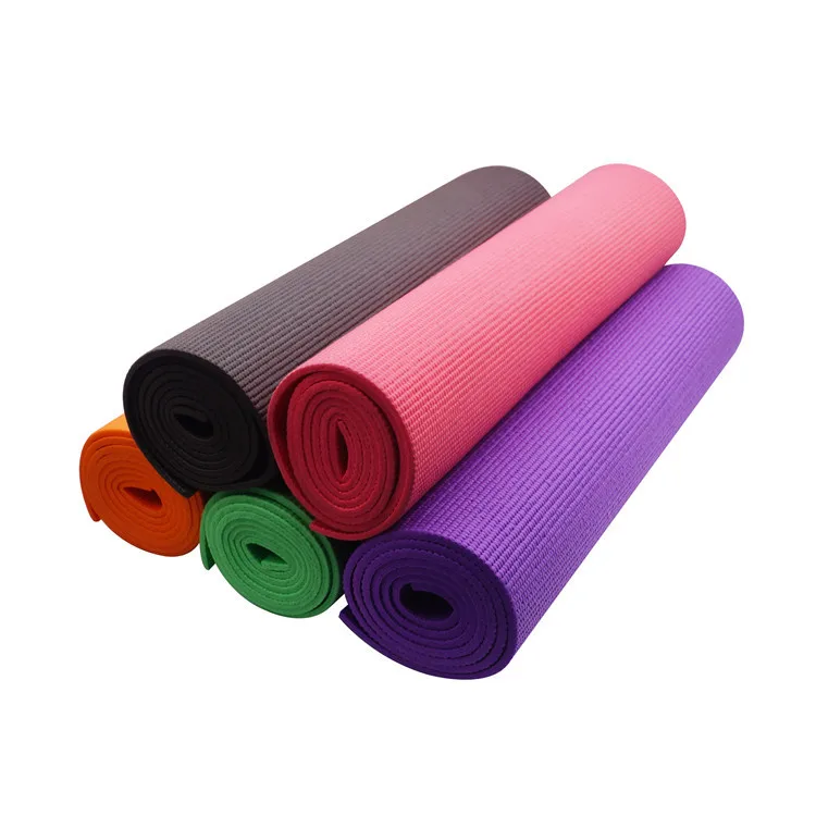 

High quality custom size 6mm thick non slip fitness exercise PVC yoga mat, Customize color