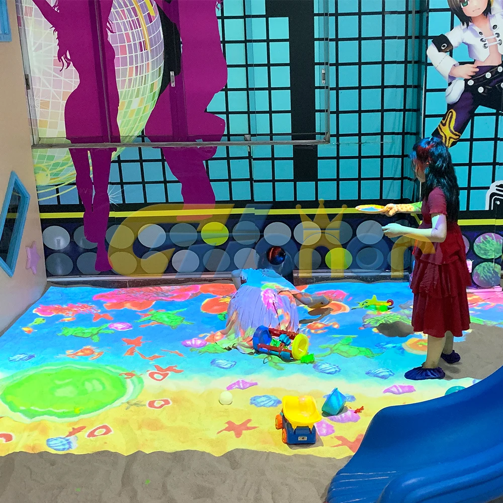 

Best price 3d holographic interactive projection interactive beach game interactive floor projector for naughty castle