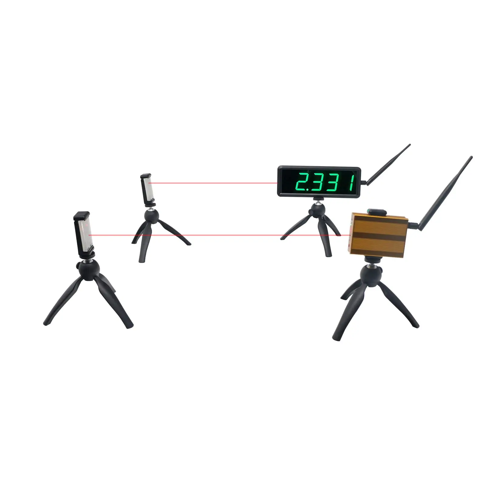 Wireless Laser Timer Skating Track and Field Running Stopwatch for Sprints Bike Motorcycle Racing Infrared Induction Timing