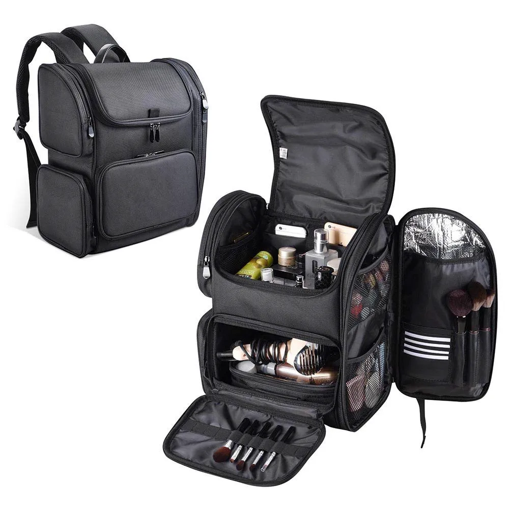 Mochila Para Cosméticos De Barbero,Bolsa Extraíble De Bolsillo  Lateral,Estuche De Tren De Maquillaje,Solución Oem,Venta Al Por Mayor De  Fábrica - Buy Maquillaje Tren Caso Suave De Barbero De Mochila Organizar De  Almacenamiento