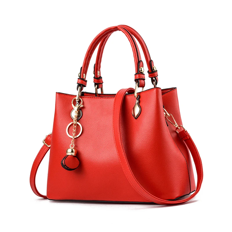 

2021 New Fashion High Quality PU Leather Litchi Stria Leisure Handbags, 6 colors