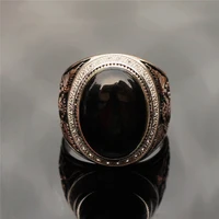 

Amazon hot sale simple 925 sterling silver black onyx jewelry ring for men