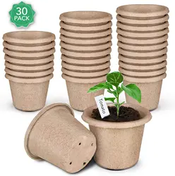 30pack seeds starter tray 100cell peat pots kits vegetable outdoor seedling nursery tray Natural Biodegradable seed starters pot