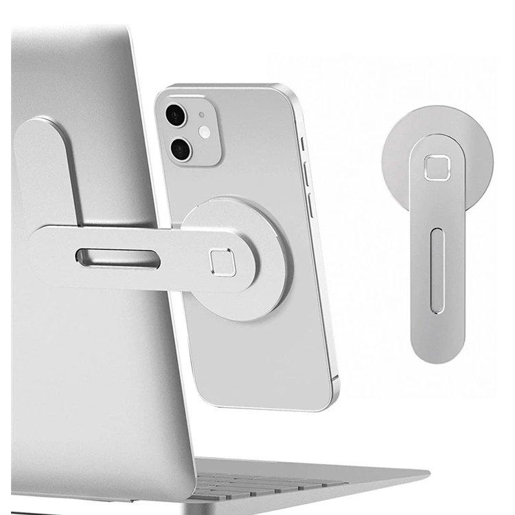 

Universal adjustable aluminum magsaf laptop cell phone bracket side mount extension stand magnetic laptop mobile phone holder