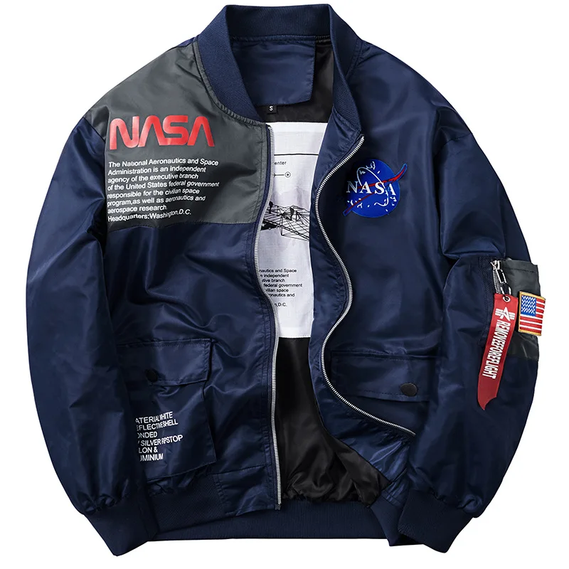 

2021 New Arrival baseball casual plus size varsity high quality custom men nasa bomber jacket