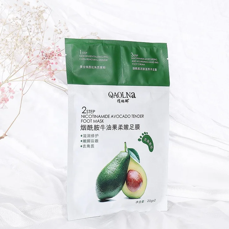 

1 Pair Dead Skin Calluses Peeling Exfoliating Foot Mask Feet Socks With Niacinamide Glycerin Centella Asiatica Avocado Extract