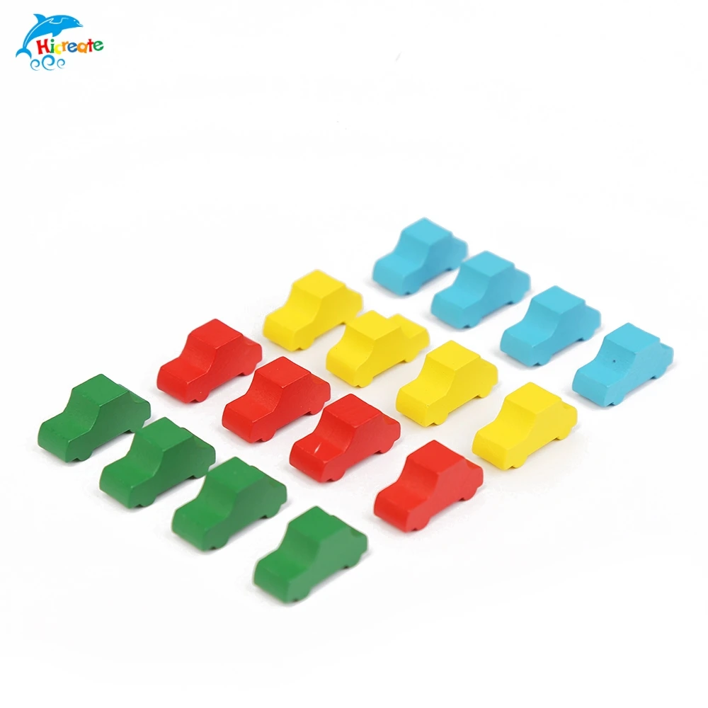 

China suppliers high quality wooden board game piece pawns board game pieces token board game meeple car