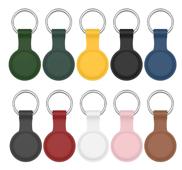 

For Air Tags Accessories Protective Case For Airtags Silicone Keychain Hang Tags Keyring Case Airtags, Provide 10 color options