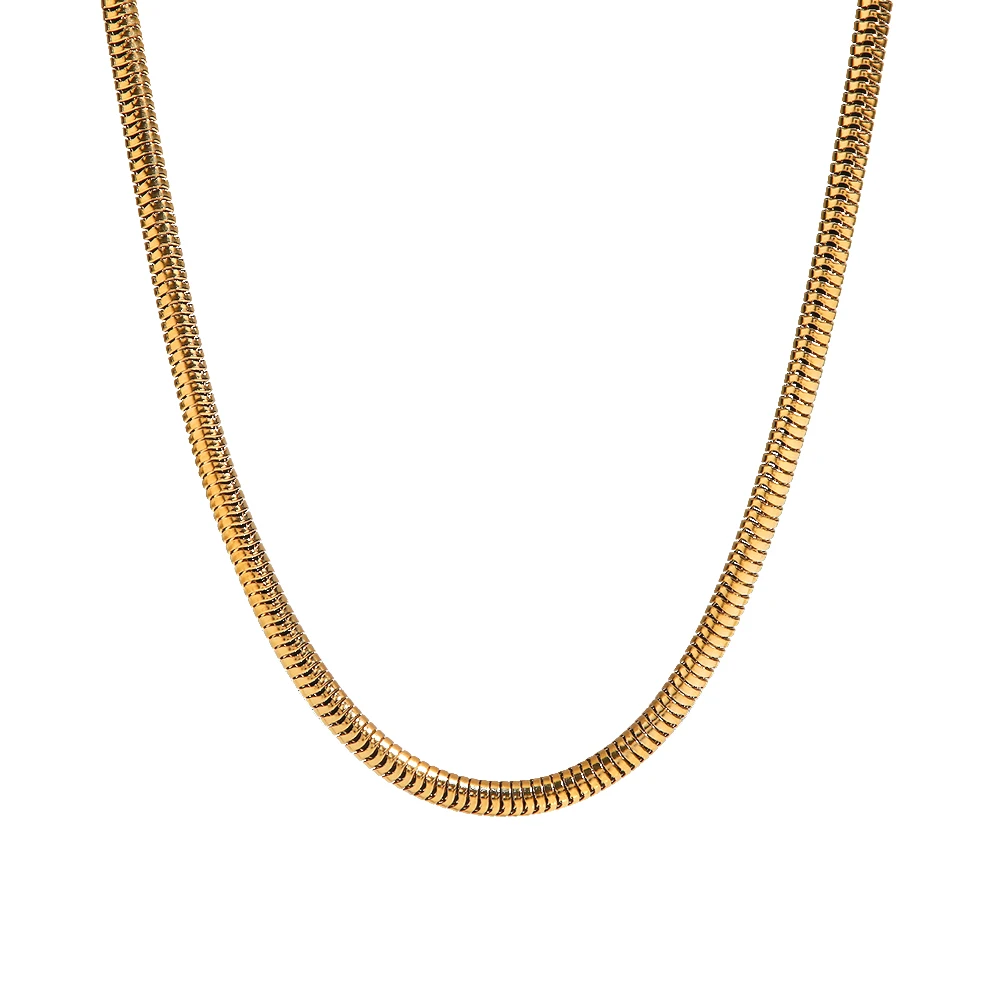 

Geometric Stainless Steel 3mm Snake Chain Herringbone Choker Stacking Jewelry Snake Chain Necklace