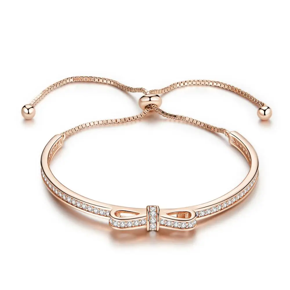 

Funky Gold Rose 925 Sliver Charm Bracelets for Girl, Rose gold, sliver