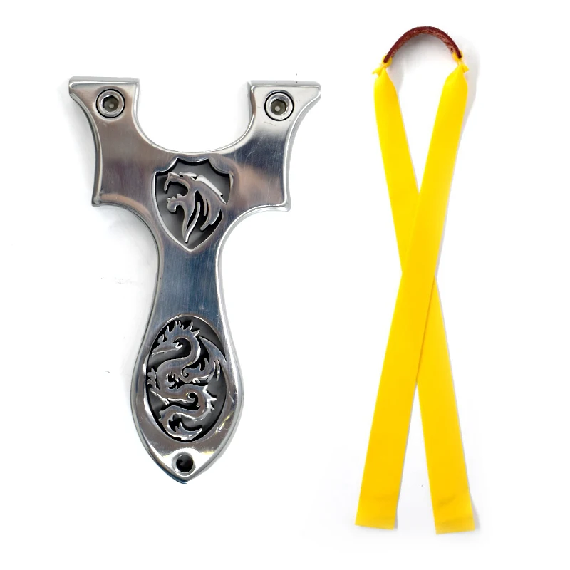 

Outdoor professional hunting stainless steel dragon and lion totem slingshot