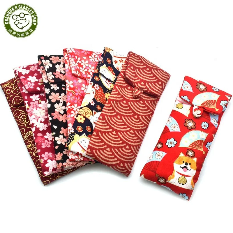 

Personalised Padded Soft Floral bolsas gafas sol estuche anteojos Eyewear Packaging Bags Sunglasses Sleeve Pouch Glasses Case, Colorful patterns and asian flowers