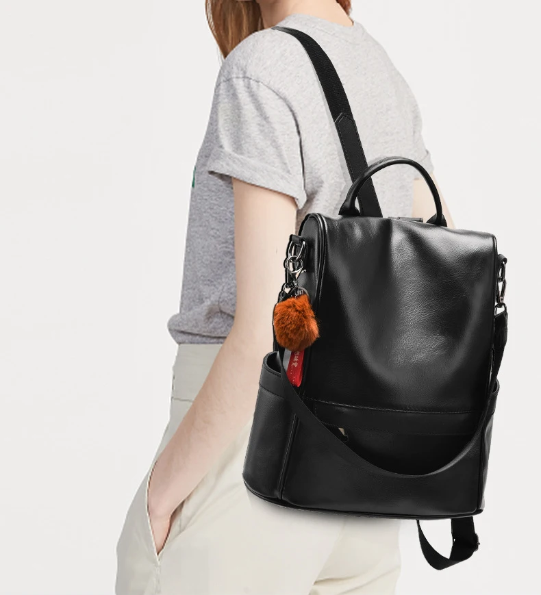 

Fashion Shoulder Bag Rucksack PU Leather Women Girls Ladies Backpack Travel bag