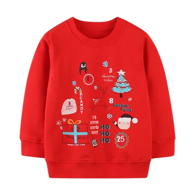 

Custom Full Print Boys Children Sweatshirt Girls Kids Casual Outwear Clothing Pullover, Red