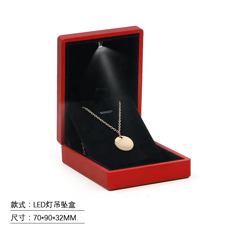 

High-end Fashion Velvet LED Pendant Box with Light