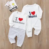 

New design organic cotton baby clothing clothes set for sale