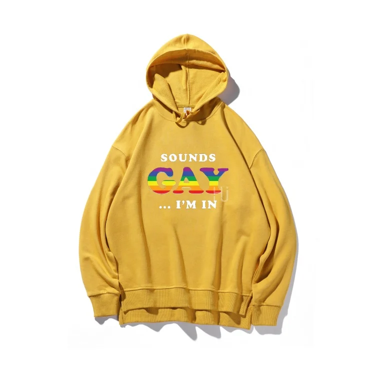 

Winter New Fashion Men Women Harajuku Long Sleeve lgbt Hoodie Rainbow Letters Design Print Unisex Hoodies, As picture show