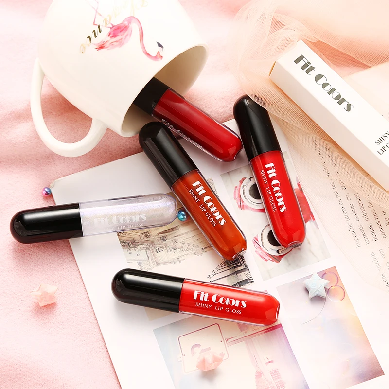 

Customized Private Label Waterproof Liquid Lipstick Easy Colored Non-stick 5 Colors Shiny Lip Gloss