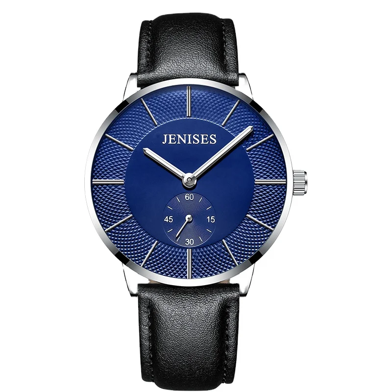 

New Waterproof Genuine Watch Men's Ultra-thin Leather Band Quartz Watch Fashion Trend Waterproof Luminous Business Watch, Multi colors