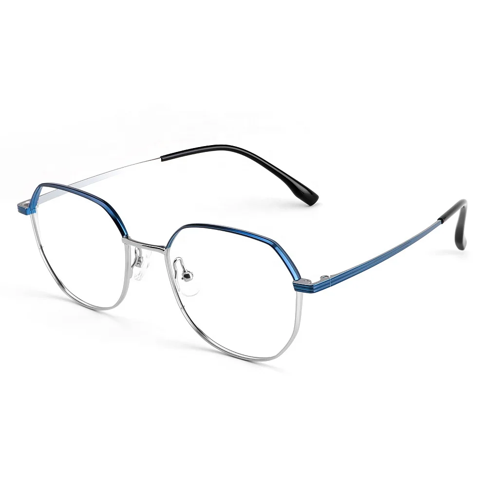 

Hot selling designed unisex reading studying titanium square eyeglasses, 5 colors