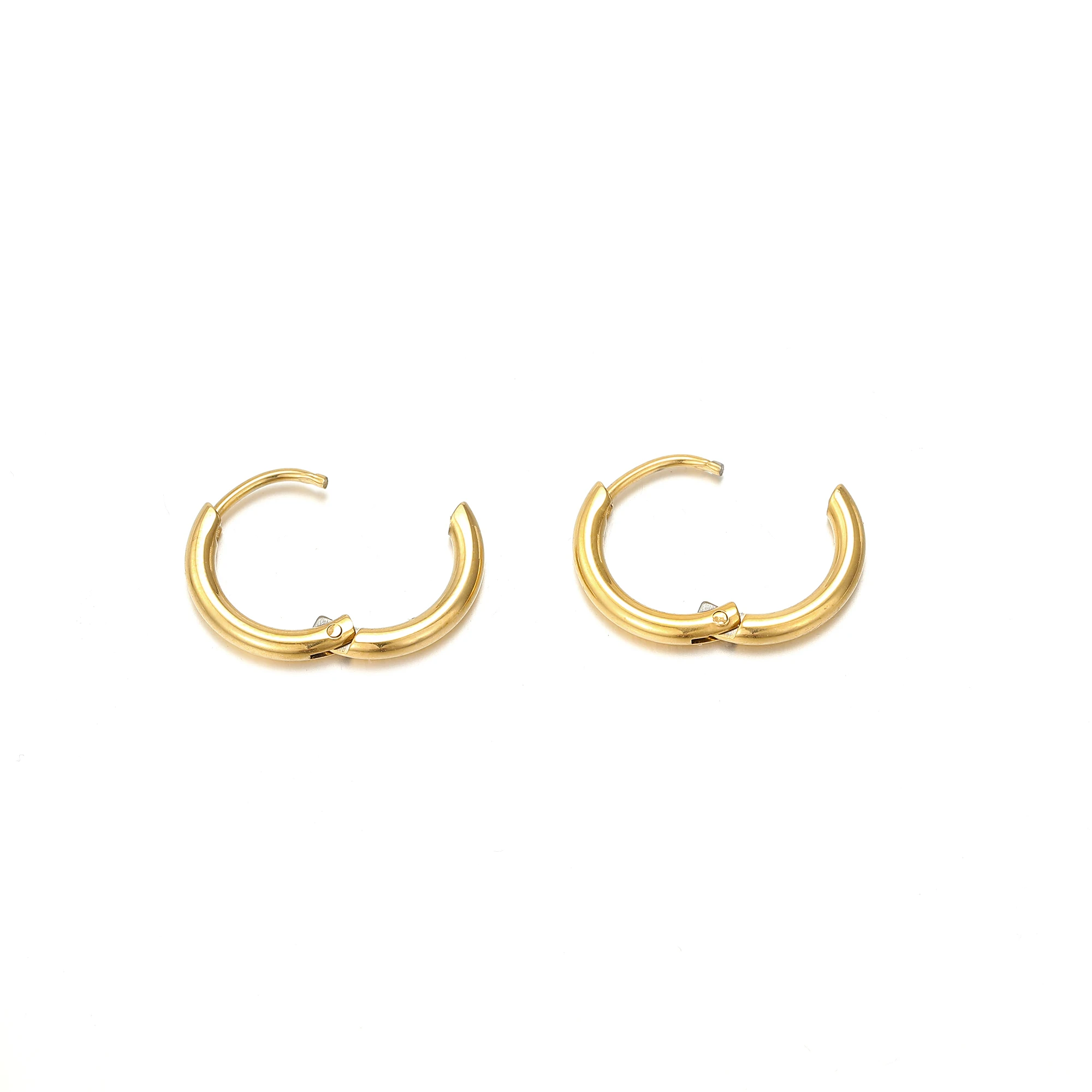 

JUJIE Small Hoop Earrings Jewelry Gold Plated Clip On Earrings For Girls, Silver/gold/rose gold