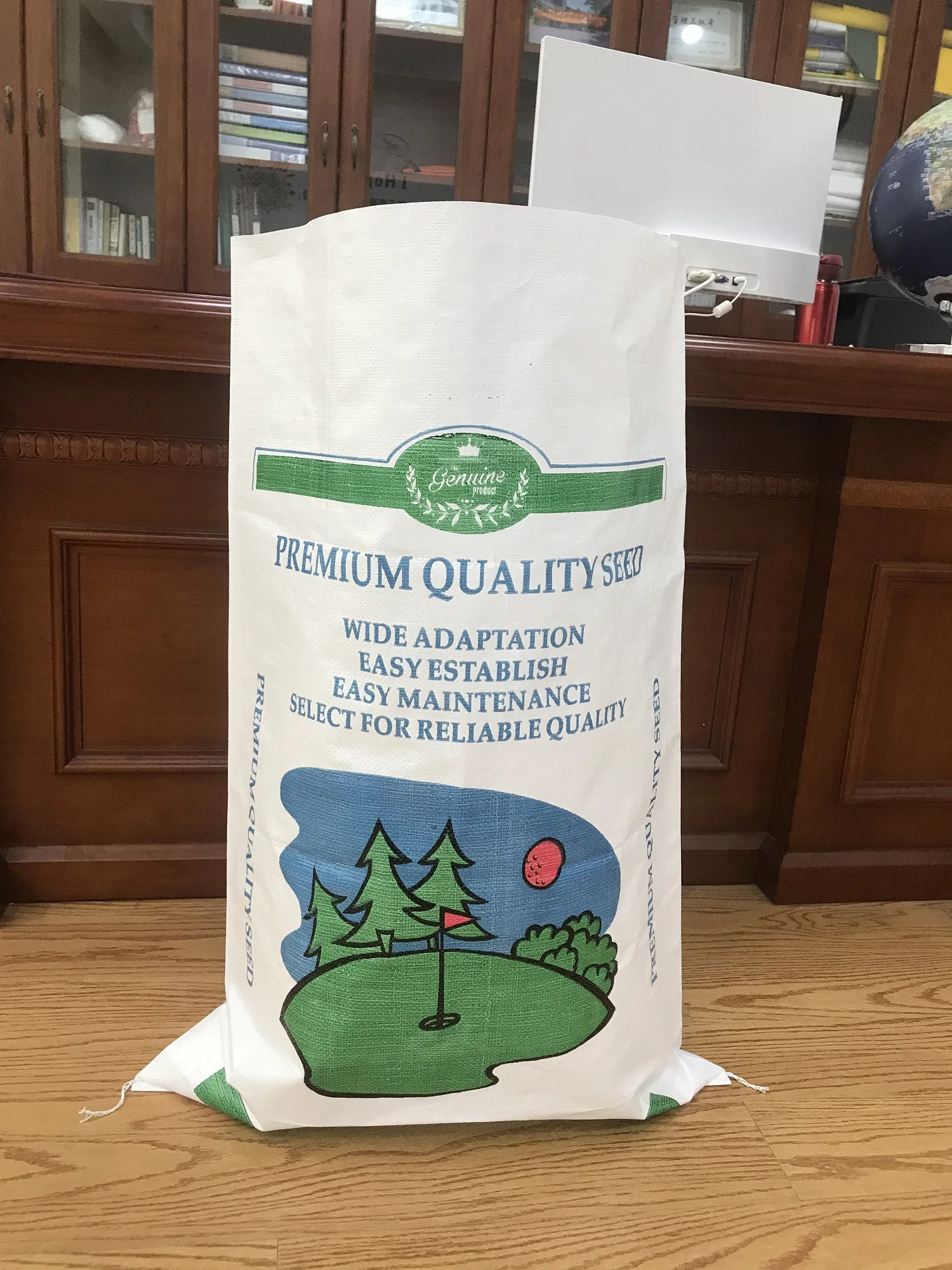 
bolsa de arroz diamond anti-slip print back side pp bag rice sack 50 kg 