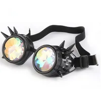 

SKYWAY Steampunk Glasses Punk Gothic Goggles Cosplay Vintage Rivet Steampunk Goggle Kaleidoscope Glasses Retro Sunglasses