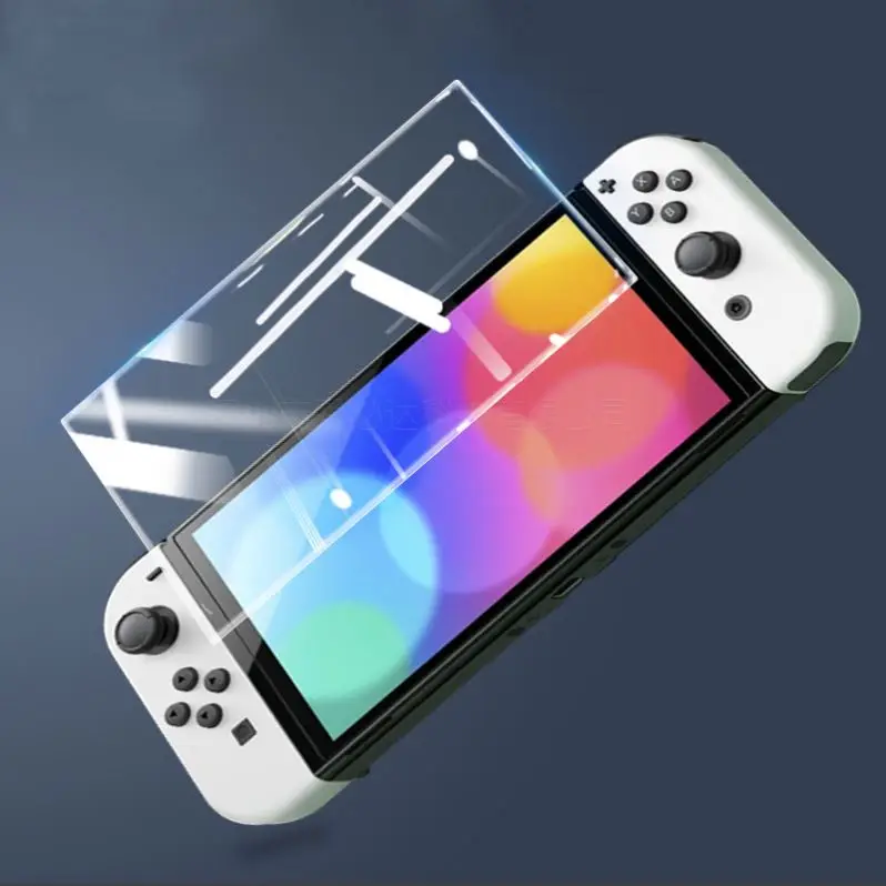 

Game Console Tempered Film For Switch Oled For NS Oled Tempered Glass Film protector Anti-blue light available, Transparent