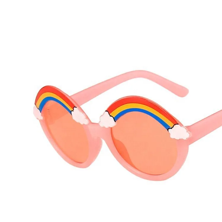 

China Wholesale 2020 Kids Rainbow Frames Cheap Cute Round UV400 Lenses Children Glasses, Pantone color