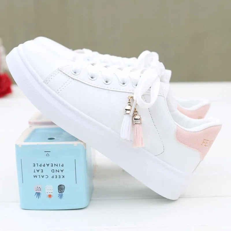 

Low Top Women's Sport Shoes Ladies White Women Sneakers Casual Lace Up Running Shoes womens flats High Quality Sneakers