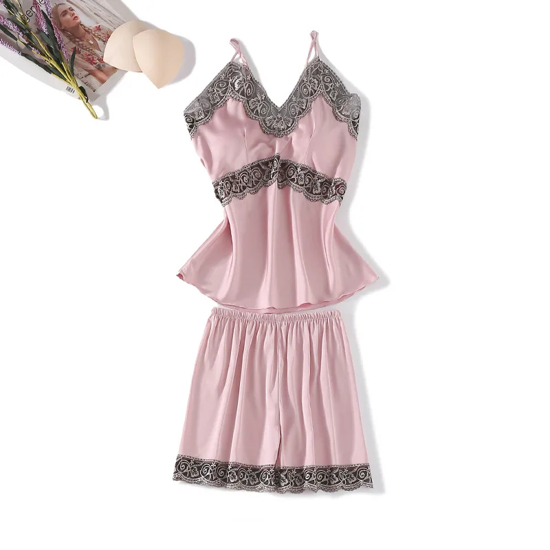 

Satin Women Robe Set Sexy Nightdress Sleepwear Kimono Gown Lace Patchwork Intimate Lingerie Hollow Out Night
