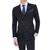 2019 New Men Coat Pant Designs Slim Fit Wedding Wear Double Breasted Formal Banquet 2-Piece Business Suit For Men