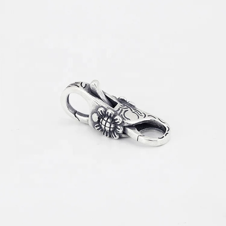 

Fashion Bohemia 925 Sterling Silver Double Head Sunflower Lock Lobster Clasp
