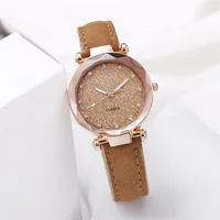 

Casual Women Romantic Starry Sky Wrist Watch TCP1033 Leather Rhinestone Designer Ladies Clock Simple Dress Gfit Montre Femme