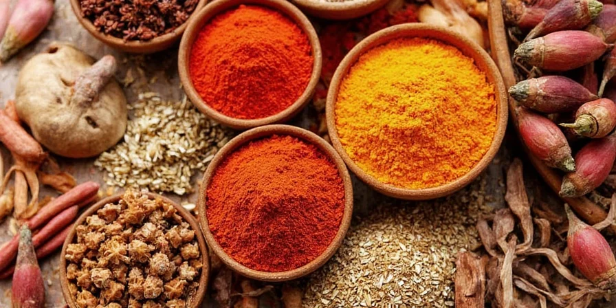 Map showing global spice traditions