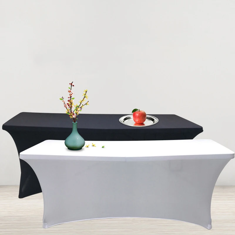 

FEAMONT Wholesale Table Linens Dinner Restaurant Tight-fit Trim Plain Color Spandex Polyester for Wedding