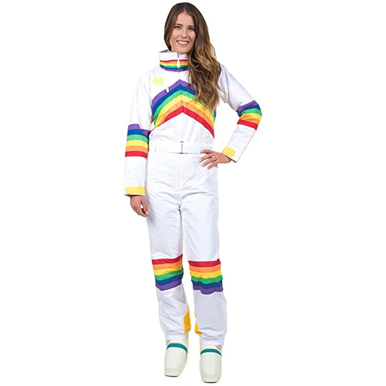 rainbow snow suit